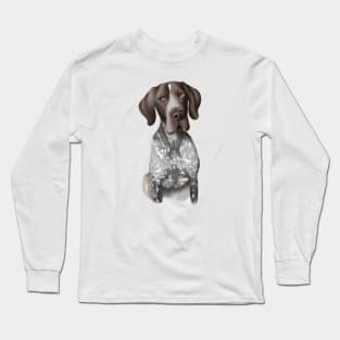 Cute German Shorthaired Pointer Drawing Long Sleeve T-Shirt